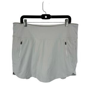 Athleta Fairway Golf Skort 16 Inch White Size XL Athletic